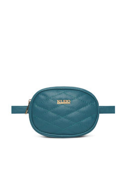 KLEIO - Teal Quilted Bum Waist Belt Pouch Sling Bag
