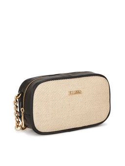 KLEIO - Jute Canvas Faux Leather Womens Sling Bag