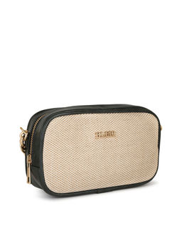 KLEIO - Jute Canvas Faux Leather Womens Sling Bag