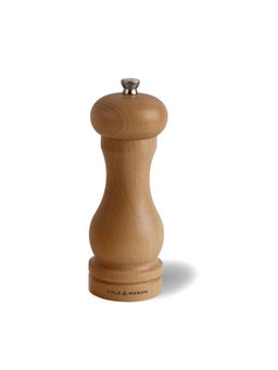 Cole & Mason - 165mm Beech Capstan Precision Salt Mill For thinKitchen, Adjustable Grind