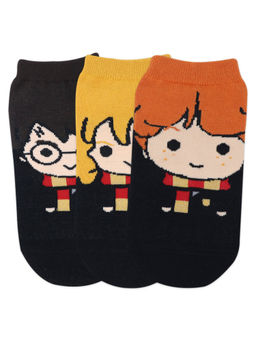 Balenzia - X Harry Potter Character Lowcut Socks For Women - Pack of 3 - Black (Free Size)