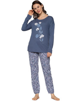 Triumph - Lounge Me 10 X Long Sleeve Soft Sustainable Pyjama Set - Blue