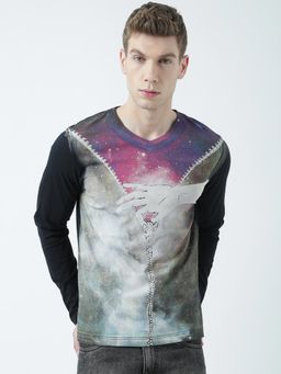 Huetrap - Mens V Neck Long Sleeve T-Shirt