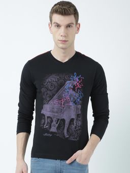 Huetrap - Mens V Neck Long Sleeve T-Shirt