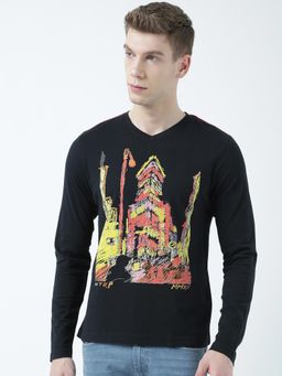 Huetrap - Mens V Neck Long Sleeve T-Shirt