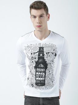 Huetrap - Mens V Neck Long Sleeve T-Shirt