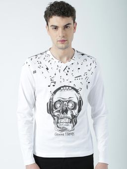 Huetrap - Mens V Neck Long Sleeve T-Shirt