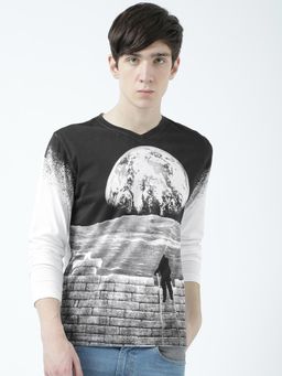 Huetrap - Mens V Neck Long Sleeve T-Shirt