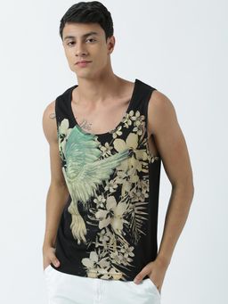 Huetrap - Mens Round Neck Sleeveless Tank T-Shirt