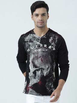 Huetrap - Mens Printed Long Sleeves T-Shirt