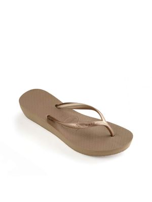 Buy Havaianas Rose Gold Solid Wedges 