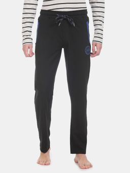 U.S. POLO ASSN. - Black Drawstring Waist Solid Lounge Pant