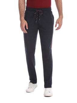 U.S. POLO ASSN. - Men Navy Panelled Knit Lounge Pants