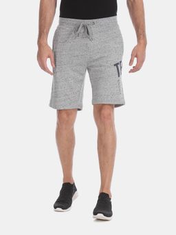 U.S. POLO ASSN. - Grey Brand Print Knit Shorts