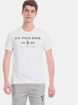 U.S. POLO ASSN. - Printed White T-Shirt