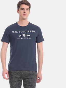U.S. POLO ASSN. - Printed Dark Blue T-Shirt