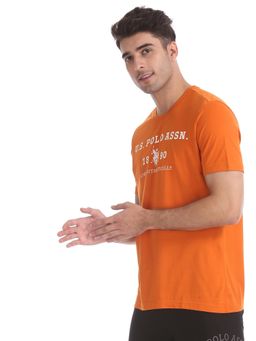 U.S. POLO ASSN. - Printed Orange T-Shirt