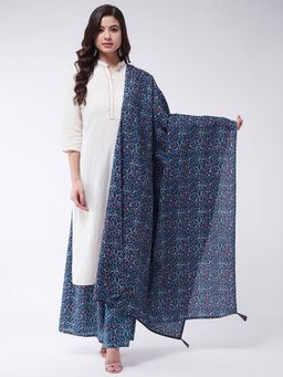 InWeave - Indigo Jaal Print Dupatta