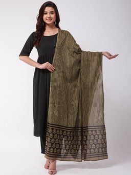 InWeave - Green Boota Cotton Dupattas