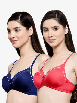 Groversons Paris Beauty - Padded Non-Wired Multiway T-Shirt Bra with lace-PO2