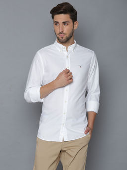 GANT - Men White Solid Shirt