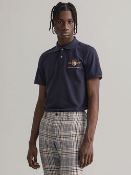 GANT - Men Evening Blue Regular Fit Polo T-Shirt