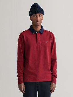 GANT - Men Maroon Regular Fit Polo T-Shirt