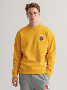 GANT - Men Medallion Yellow Regular Fit Sweatshirt