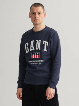 GANT - Men Evening Blue Regular Fit Sweatshirt