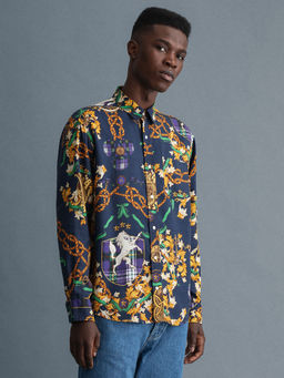 GANT - Men Evening Blue Regular Fit Shirt