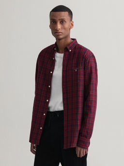 GANT - Men Cabernet Maroon Regular Fit Shirt