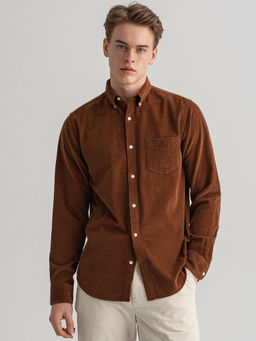 GANT - Men Roasted Walnut Regular Fit Shirt