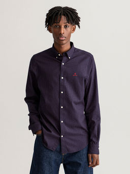 GANT - Men Evening Blue Slim Fit Shirt