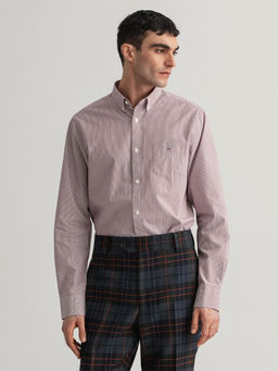 GANT - Men Cabernet Maroon Regular Fit Shirt