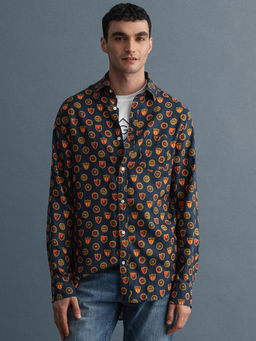 GANT - Men Evening Blue Regular Fit Shirt