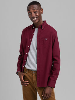 GANT - Men Port Maroon Regular Fit Shirt
