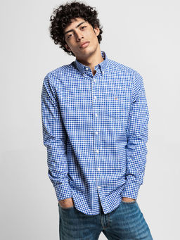 GANT - Men College Blue Regular Fit Shirt