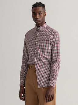 GANT - Men Port Maroon Regular Fit Shirt
