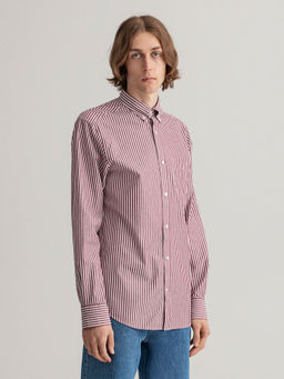 GANT - Men Port Maroon Regular Fit Shirt