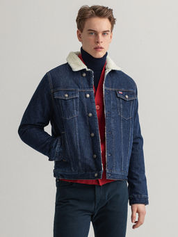 GANT - Men Dark Navy Blue Worn Regular Fit Jacket