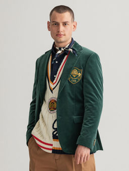 GANT - Men Tartan Green Slim Fit Blazers
