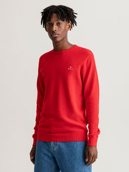 GANT - Men Bright Red Regular Fit Sweatshirt