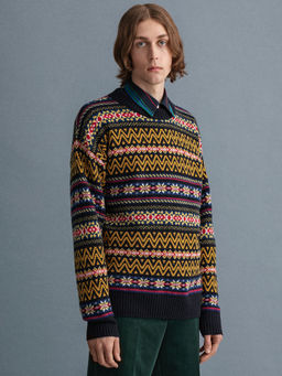 GANT - Men Marine Regular Fit Sweater