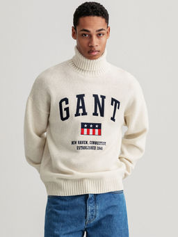 GANT - Men Cream Regular Fit Sweater