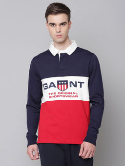 GANT - Men Bright Red Regular Fit Polo T-Shirt