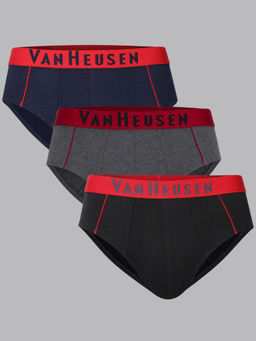 Van Heusen Innerwear - Men Colour Fresh & Durable Elasticized Waistband Briefs - Multicolour