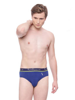 Van Heusen Innerwear - Men Swift Dry & Breathable Mesh Panel Briefs - Blue