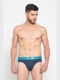 Van Heusen Innerwear - Van Heusen Men Colour Fresh & Elasticized Waistband Briefs - Navy