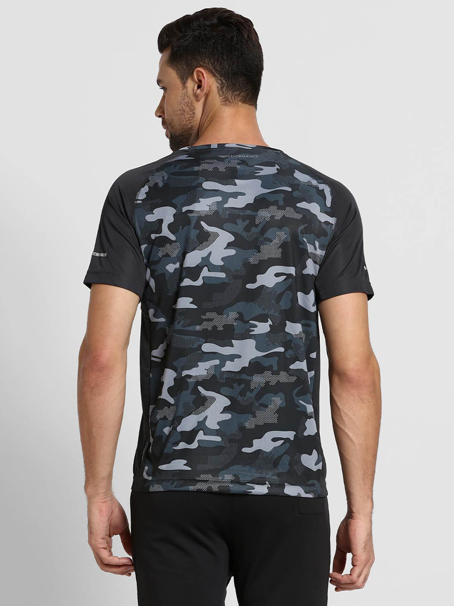 Buy Van Heusen Black Camouflage T-Shirt 