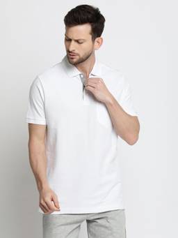 Van Heusen Innerwear - Men Athleisure Chest Pocket & Short Sleeve Polo T-Shirt - White